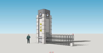 民国门卫入口 sketchup作品 sketchup吧 sketchup中国门户网站